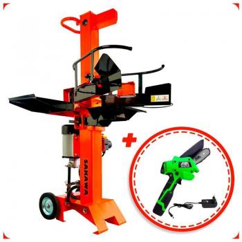 Spaccalegna AS8T Sakawa: Legno tagliato + Mini motosega a batteria