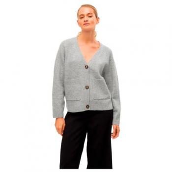 Vero Moda Strickjacke Boom Grau Loose Fit M female