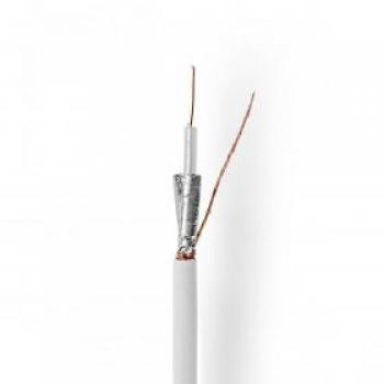 Weißes Mini‑Reel mit 10 m RG59U Kabel