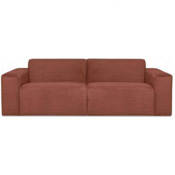 INOSIGN 3‑Sitzer Koa – Designsofa in Cord, rosa Blush, 228 cm