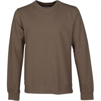 Zedernbraunes Sweatshirt mit Rundhalsausschnitt