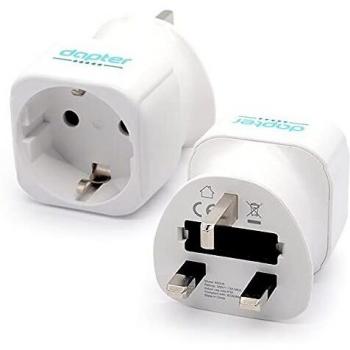 European 2 Pin to UK 3 Pin Adapters