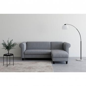 Canapé de salon Felix II gris, chaise longue intégrée