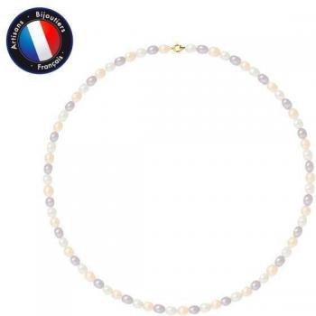 Perla Collared PERLINEA Cultiva Agua Dulce AAA+ 5-6 mm Oro Amarillo Colorido