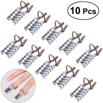 Gel UV para uñas acrílicas con formas guía, 10 unidades reutilizables