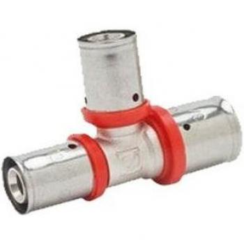 Mehrschichtrohr‑T-Stück 25×20 mm – SÜINGA – Grau, Crimp‑Fertig