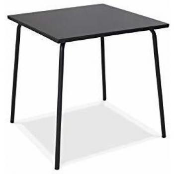 Tavolo quadrato da giardino in metallo antracite
