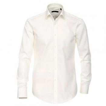 Venti Herren Hemd Beige/Weiß Kent – Herrenmode, Größe 43