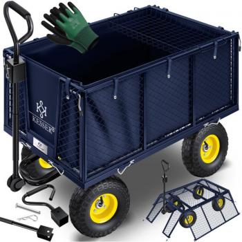 Bollerwagen mit Handschuhen und 550kg Tragkraft