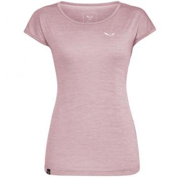 Salewa Damen Funktions-T-Shirt Puez Melange Dry, 46, Rosatönung