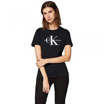 Camiseta de Mujer Calvin Klein Jeans Core, Logo Monograma, Negro, XS
