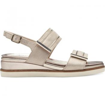Sandales Tamaris compensées semelle amovible – 179 Champagne – 40 EU