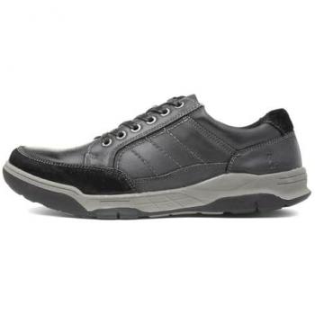 Hush Puppies Finley Black Leather Lace-Up Shoes for Men