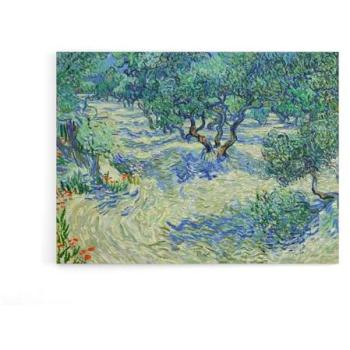 Vincent Van Gogh “Olive Orchard” Wall Canvas – 18×24 (Blue)
