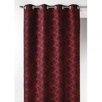 Rideaux en Jacquard Imprimé Bordeaux 140x260 cm