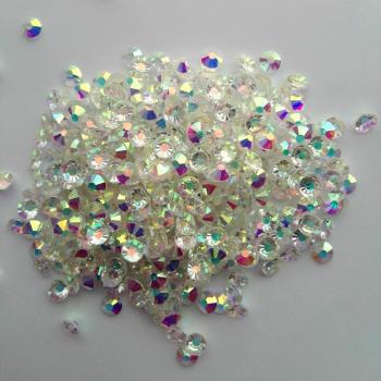 YANRUO AB Kristall Glas Strass für Nageldesign, unfoiled, flache Rückseite
