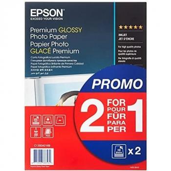 Epson Premium Glossy Photo Paper A4 2-for-1 Pack