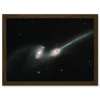 Stellar Impact: NGC 4676 Mice Galaxies – Premium Framed Canvas