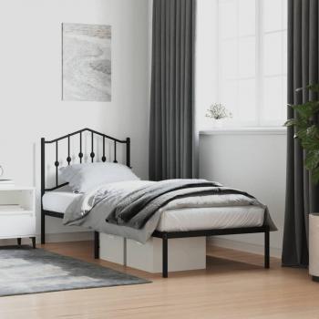 VidaXL Huberto Bettrahmen (90 × 200 cm) – Metall, schwarz
