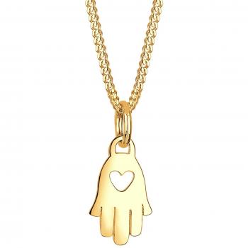 Frauensymbol‑Kette „Hand der Fatima“ – Elli Premium 585 Gold