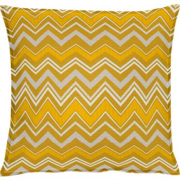 Kissenhülle Apelt – Gelber Jacquard 59 × 59 cm