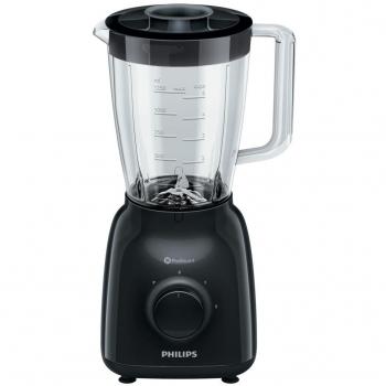 Philips licuadora de vaso HR2145/90, 500 W, 1500 ml, Vidrio, 2 Velocidades, Color Negro