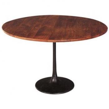 Stilvoller Esstisch Ø 120cm in Mangoholz-Optik