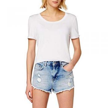 Superdry Short Détaché, Bleu (Mid Indigo Destroy Js5), 36 (Taille Fabricant: 26) Femme