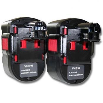 Batería 2x 24V NiMH 3000mAh para herramientas Bosch (Sustitución de 2607335645, 2607335637, B-8230, BAT030)