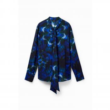 Twilight Tie‑Dye Floral Blouse – Small