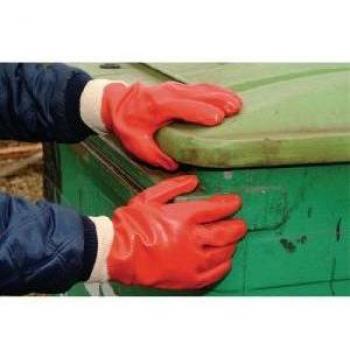 JSP PVC Knitwrist Glove Size 10 L/XL Red ACG317-150-600