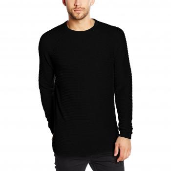 Suéter JACK & JONES JCOWIND, Cuello Redondo, Hombre, Color Negro, XX-Large