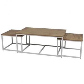 Set de 3 tables basses gigognes La Casa Blanca