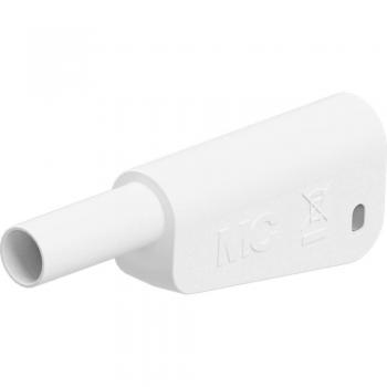Connecteur Mâle Ø 4 mm Blanc – Fiche Banane SLM‑4N‑46