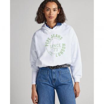 Pepe Jeans Sudadera Blanca con Capucha para Mujer