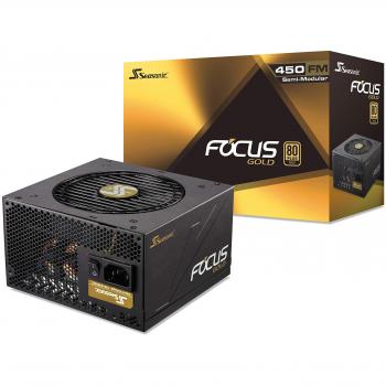 Alimentatore Seasonic Focus 450 (Gold) 450W, Semimodular, Nero