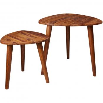FB51391 Satztisch Duo – Design‑Tische aus massiver Sheesham