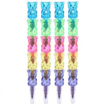 Stackable Snowman Crayons, 4 Pack