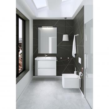 Portarrollo sin tapa Bath+ Blanco/Rojo