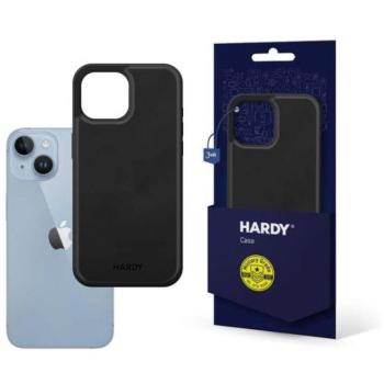 Schwarze 3MK HARDY Silky Leather MagCase Smartphone‑Hülle für iPhone 14