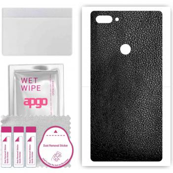 Black Leather Protective Skin for Oukitel Mix 2 by apgo