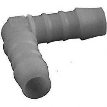 Flexibler schlanker Schlauchverbinder in Weiß, Winkel: 90°, Größe: 10/8mm