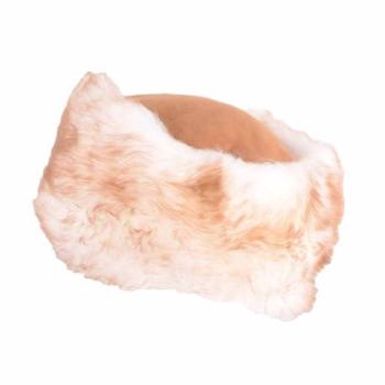 Large Tan Cossack Sheepskin Crown Cap – Women's Style