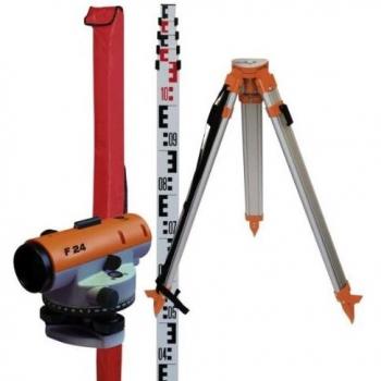 Nedo Nivellier-Set F24 mit Nivellierlatte und Alu-Stativ