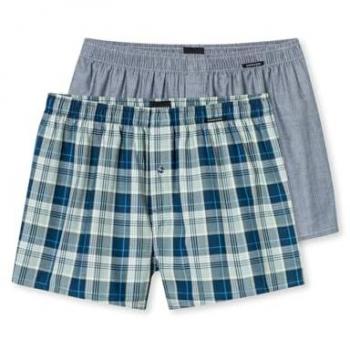 Schiesser Web-Boxershorts – 2er Set – Marine XL