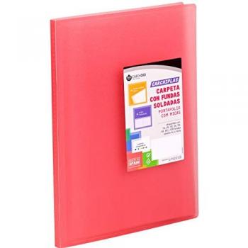 Estuche Rojo A4 50 Fundas Soldadas Tapa Flexible