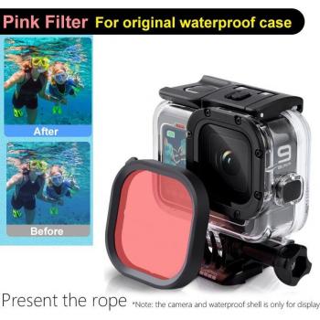 Professioneel Duikfilter Lens voor GoPro (Rood, Paars, Roze)