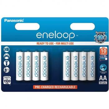 Panasonic Eneloop Mignon AA – 8er Set (1900 mAh, 2100 LZ, geringe Selbstentladung)