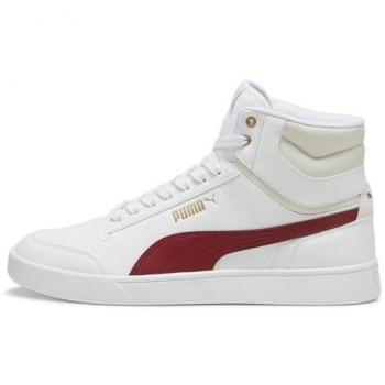 Puma Shuffle Mid Sports Trainers White/Intense Red/Vapor Gray Men's UK 8