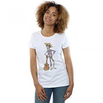 Disney Women’s Coco Hector Guitar Top – White S